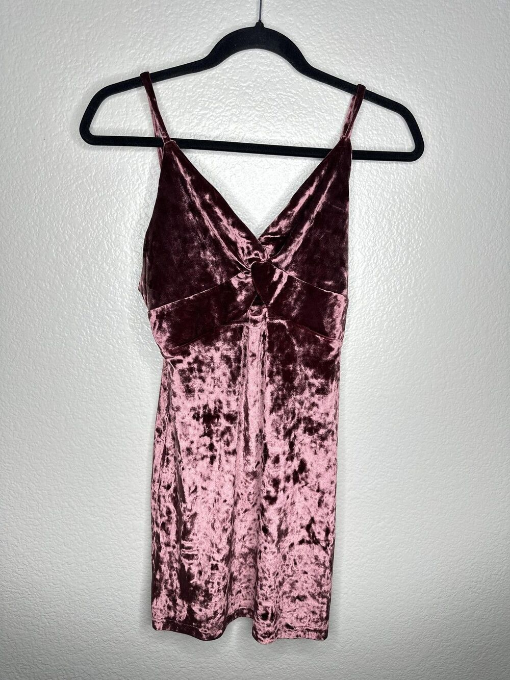 Free People Dress Womens XS Raspberry Velvet Slip Mini Spaghetti Strap OB842104